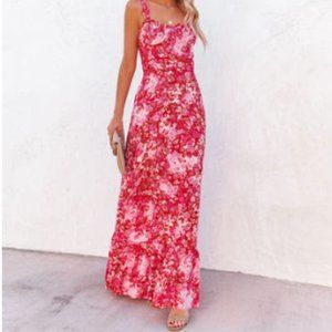 Vici - Perfectly Content Floral Ruffle Maxi Dress - Extra Small - XS - Worn Once